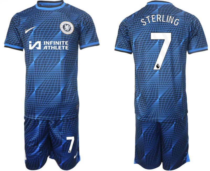 Men 2023-2024 Club Chelsea away blue 7 Soccer Jersey